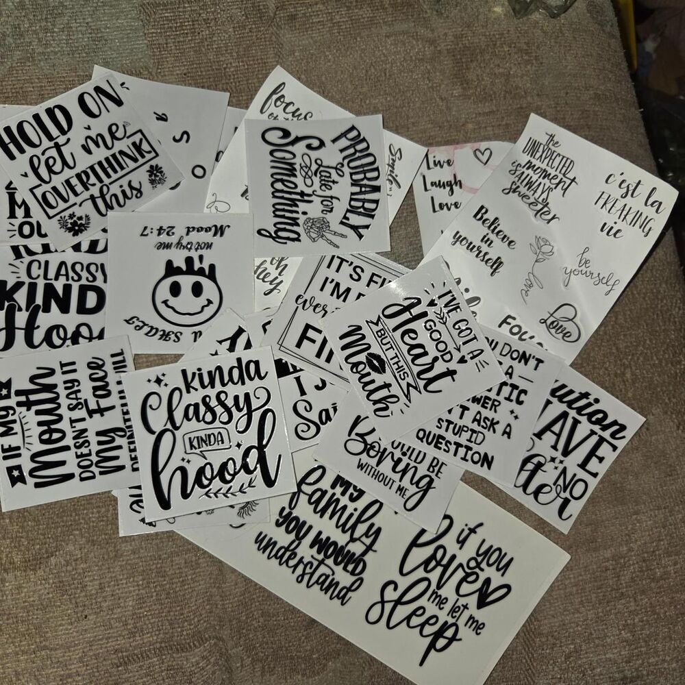 Sassy & Sarcastic Quote Sticker / Decal Lot  water bottle, Kindle or Journaling
